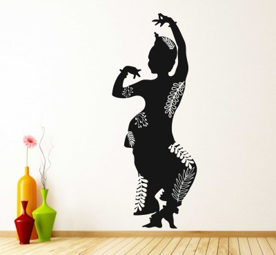 WALLDECORS 76.2 cm LORD KRISHNA EATING BUTTER WALL STICKER Self Adhesive Sticker(Pack of 1)