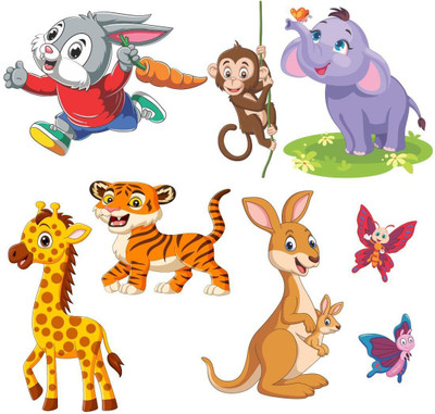 stylishdecor 60 cm m...bulk animals wall sticker Self Adhesive Sticker(Pack of 1)