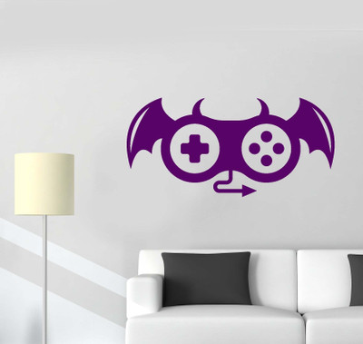 SnappyVinyl 25 cm Game Joystick Devil Gamer Self Adhesive Sticker(Pack of 1)
