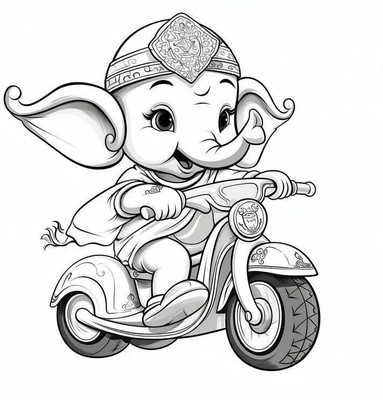 swaroopa 16.5 inch Shri Ganesh A3 size non tearable sticker Self Adhesive Sticker(Pack of 1)