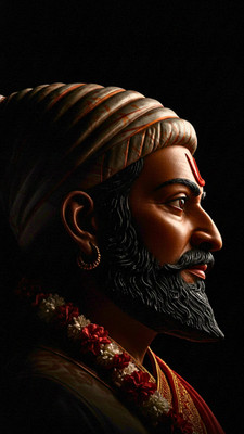 swaroopa 16.5 inch Chhatrapati Shivaji Maharaj Sticker Self Adhesive Sticker(Pack of 1)