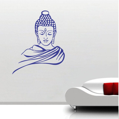 VCREATE DECOR 58 cm Budha Removable Sticker(Pack of 1)