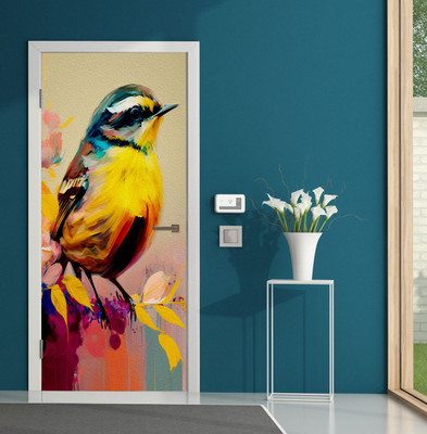 We Kreate 213 cm 3D Embossed Bird wallpaper Self Adhesive Sticker(Pack of 1)