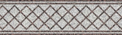 WALLDESIGN 914.4 cm Grey Tile Geometric Pattern Border For Bathroom & Kitchen - 3 inch width by 30 ft length - Extra Large Self Adhesive Sticker(Pack of 1)