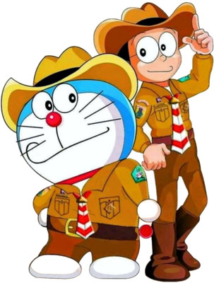 Krishna Sticker 60 cm Doraemon & Nobita Animals Comics cartoon Self Adhesive Sticker(Pack of 1)