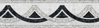 WALLDESIGN 304.8 cm Tile Marble Stone Inlay Pattern Border Light Wallpapers - 3 inch width by 10 ft length - Small Self Adhesive Sticker(Pack of 1)