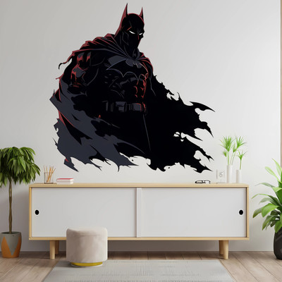ArtfulDecals 24 inch DC BATMAN Wall Stickers For Home Decoration Self Adhesive Sticker(Pack of 1)