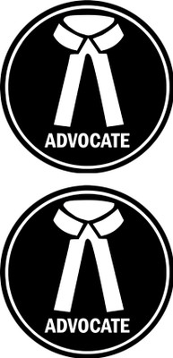 Printlive 13 cm Advocate Decal Sticker Lawyer Car & Bike Sticker Professional Attorney Vinyl Self Adhesive Sticker(Pack of 2)