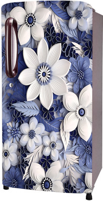 RKDECOR 49 inch Single Door Fridge Sticker Wallpaper Wrap Refrigerator Decal (Size 24x49 Inch) Self Adhesive Sticker(Pack of 1)