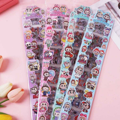 Kawaii 8 inch “Labubu Sticker Set – 100 pcs” Magnetic Sticker(Pack of 4)