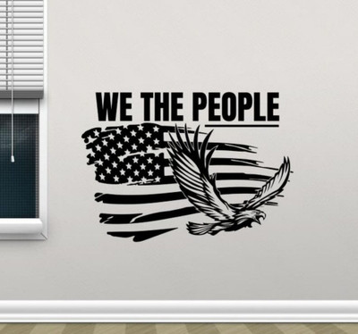 SnappyVinyl 62 cm We The People Decal Vinyl Wall Self Adhesive Sticker(Pack of 1)