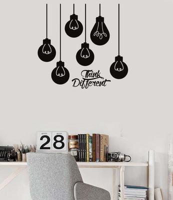 SnappyVinyl 27 cm Think Different Light Self Adhesive Sticker(Pack of 1)