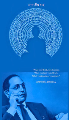 Khetal 16.5 inch dr babasaheb ambedkar A3 size non tearable sticker Self Adhesive Sticker(Pack of 1)