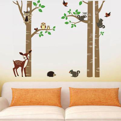 walkart 2.54 cm animal kingdom with animals Removable Sticker(Pack of 1)