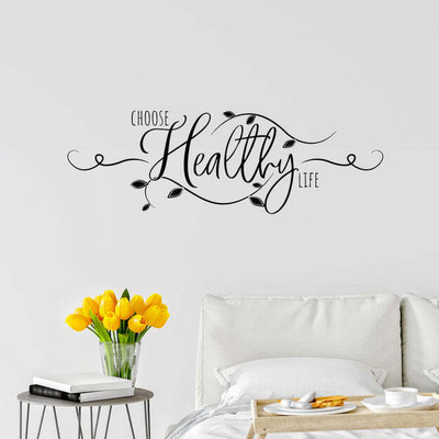 Xskin 66 cm Choose Healthy Life Motivationa Self Adhesive Sticker(Pack of 1)