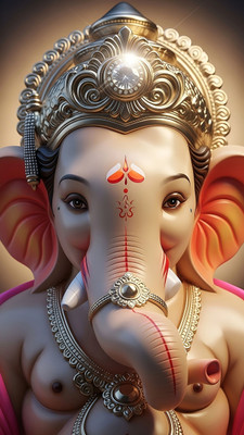 swaroopa 16.5 inch Ganesh ji sticker Self Adhesive Sticker(Pack of 1)