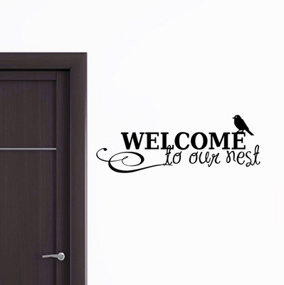 Decal O Decal 48 cm Welcome to Our Nest Self Adhesive Sticker(Pack of 1)