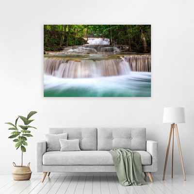Decorrhouse 91 cm Beautiful Waterfall (Posters-36Inch X 24Inch) Self Adhesive Sticker(Pack of 1)