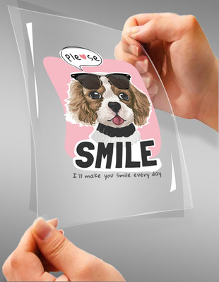 teesgraphy 30 cm PLEASE SMILE Non-Reusable Sticker(Pack of 1)