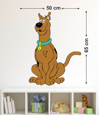LANSTICK 91.44 cm SCOOBY DOO STICKER Self Adhesive Sticker(Pack of 1)