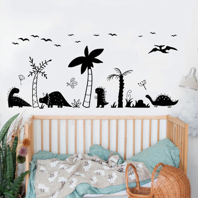 SnappyVinyl 100 cm Dinosaur Park Self Adhesive Sticker(Pack of 1)
