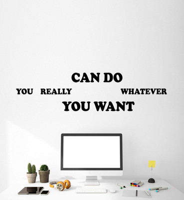 SnappyVinyl 55 cm Motivation Quote Words Self Adhesive Sticker(Pack of 1)