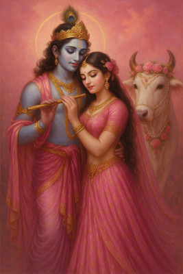 swaroopa 16.5 inch shri krishna sticker Self Adhesive Sticker(Pack of 1)