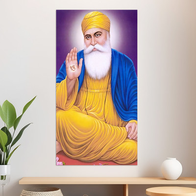 Bnezz 100 cm Wallpaper For Walls Guru Nanak Wall Stickers For Bedroom Wall Posters Big Size Self Adhesive Sticker(Pack of 1)