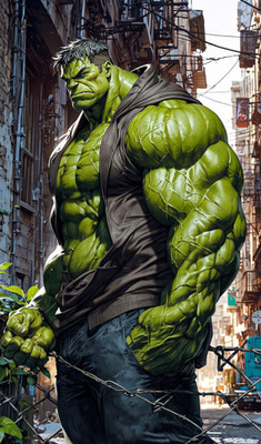 swaroopa 16.5 inch Hulk Sticker Self Adhesive Sticker(Pack of 1)
