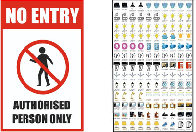 MOREL 22 cm NO ENTRY AND SWITCH STICKER TRANSPARENT FOR ELECTRIC BOARD APPLIANCES Self Adhesive Sticker(Pack of 1)