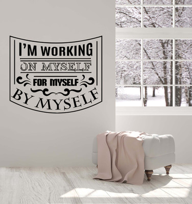 Xskin 27 cm Motivation Phrase I'm Self Adhesive Sticker(Pack of 1)