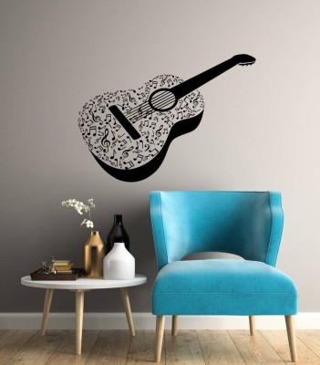 Xskin 27 cm Guitar Wall Sticker PVC Vinyl Self Adhesive Sticker(Pack of 1)