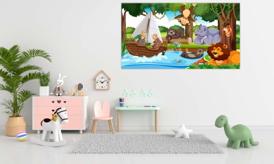 Shubh Advertising 120 inch vinyl print with lamination wall sticker 4X6 feet Self Adhesive Sticker(Pack of 1)