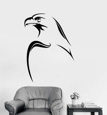 SnappyVinyl 27 cm Abstract American Bird Bald Eagle Self Adhesive Sticker(Pack of 1)
