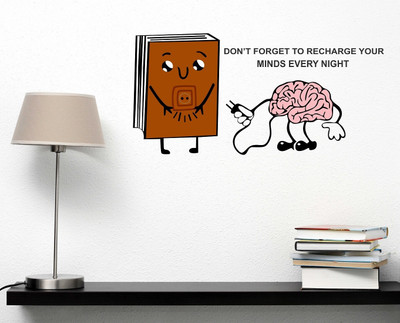 Wallme 70 cm Recharge your Mind | Non-Reusable Sticker Self Adhesive Sticker(Pack of 1)