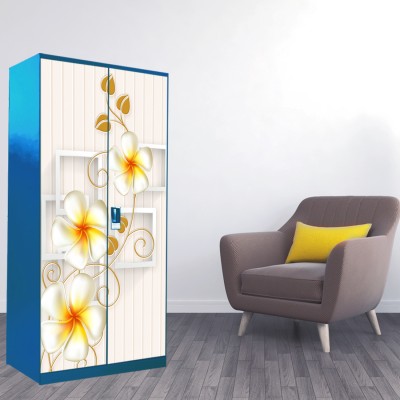 WallWear 213 cm SquareboxFlowerAlmirah Self Adhesive Sticker(Pack of 1)