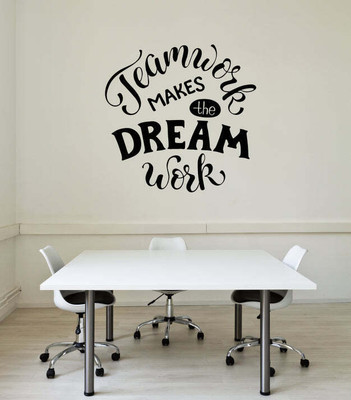 Xskin 27 cm Teamwork Inspirational Motivational Self Adhesive Sticker(Pack of 1)