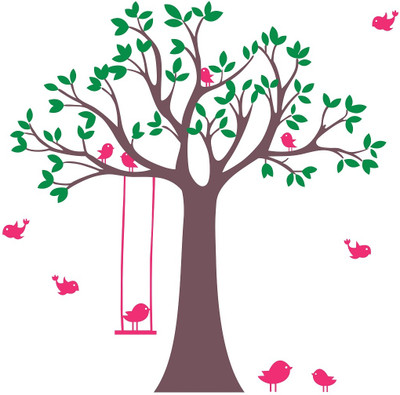 Hanu 80 inch Trees | Non-Reusable Sticker Self Adhesive Sticker(Pack of 1)