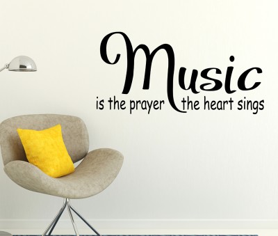 LANSTICK 45 cm Music quotes wallsticker Self Adhesive Sticker(Pack of 1)