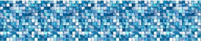 WALLDESIGN 120 inch Aqua Blue Glass Tile Sticker-For Cupboard,Panel,Cabinet,Table,Wall - 4.8inx10Ft Self Adhesive Sticker(Pack of 1)