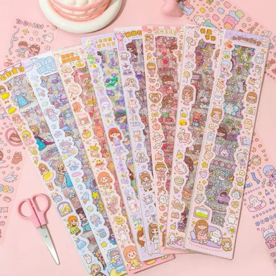 HANIYA ONLINE STORE 8 inch KAWAII CUTE ANIMI STICKERS FOR DIY CRAFT CARTOON STICKERS Self Adhesive Sticker(Pack of 20)