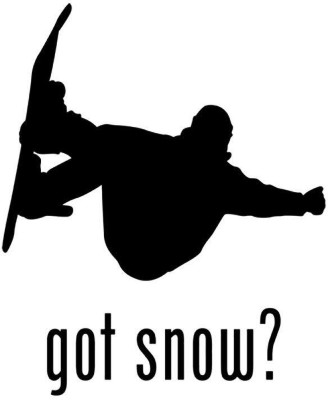 Xskin 29 cm Got Snow Snowboard Snowboarding3 Wall Decals Easy to Apply Self Adhesive Sticker(Pack of 1)