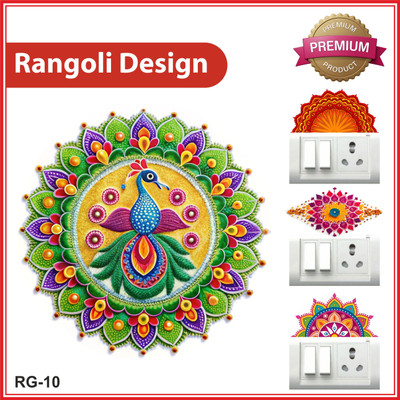 JEMOX 32 inch 3D Rangoli sticker size 32x32 cm + Switch Board stickers Combo Self Adhesive Sticker(Pack of 1) JEMOX 32 inch 3D Rangoli sticker size 32x32 cm + Switch Board stickers Combo Self Adhesive Sticker(Pack of 1)