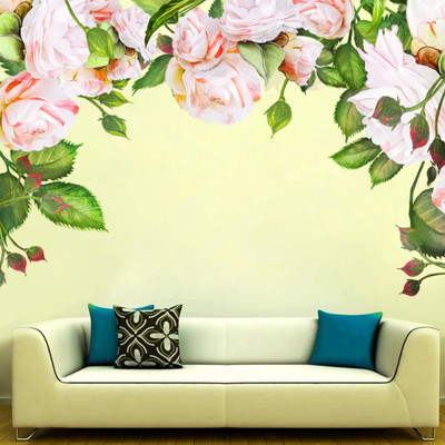The Decor house 3 cm flower border design Self Adhesive Sticker(Pack of 1)