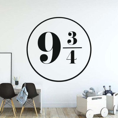 SnappyVinyl 40 cm Harry Potter Platform 9 and 3 Quarters Self Adhesive Sticker(Pack of 1)