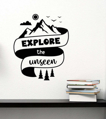 SnappyVinyl 33 cm The Unseen Nature Mountain Self Adhesive Sticker(Pack of 1)