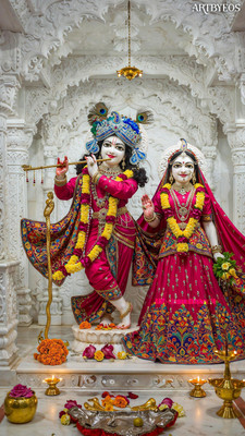 swaroopa 16.5 inch Shri krishna Radha Sticker Self Adhesive Sticker(Pack of 1)