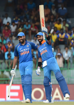 Dumdic 30 cm Rohit Sharma & Virat Kohli A4 Strong Self Adhesive Sticker(Pack of 1)