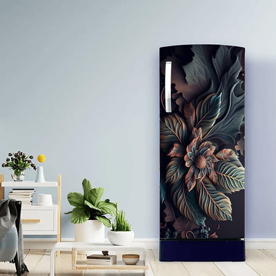 Crative Design 49 inch 49 inch Fridge Single Door Wallpaper Sticker Wrap For Refrigerator Self Adhesive Sticker(Pack of 1)