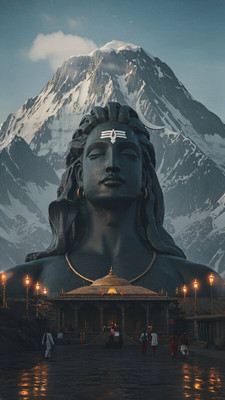 swaroopa 16.5 inch Shiv Shankar mahadev A3 size non tearable sticker Self Adhesive Sticker(Pack of 1)